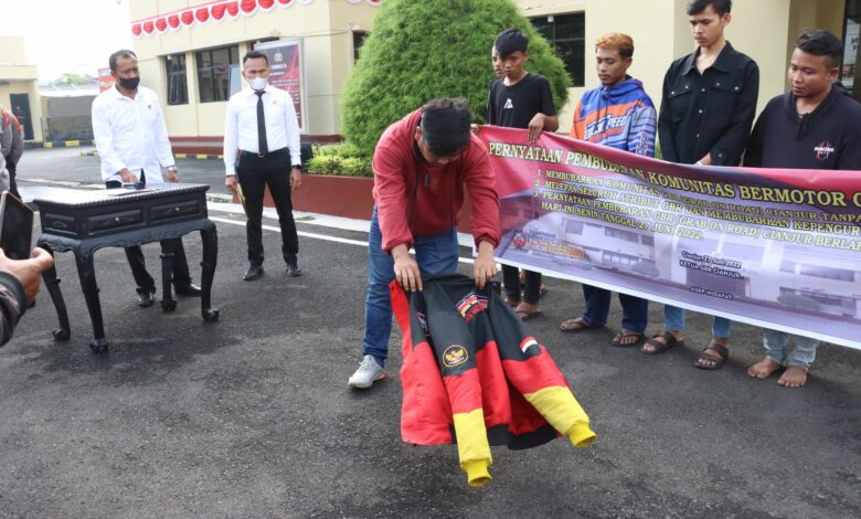 Usai Bacok Remaja, Polres Cianjur Bubarkan Komunitas Motor GBR