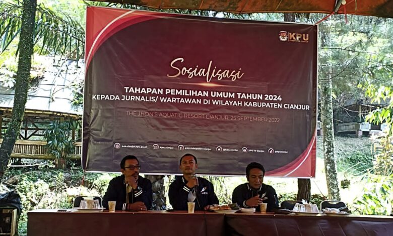 KPU Cianjur Sosialisasikan Tahapan Pemilu 2024 Pada Jurnalis