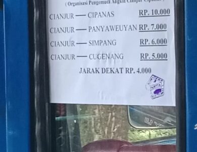 Dampak Kenaikan BBM, Tarif Angkot Cianjur Ikut Naik