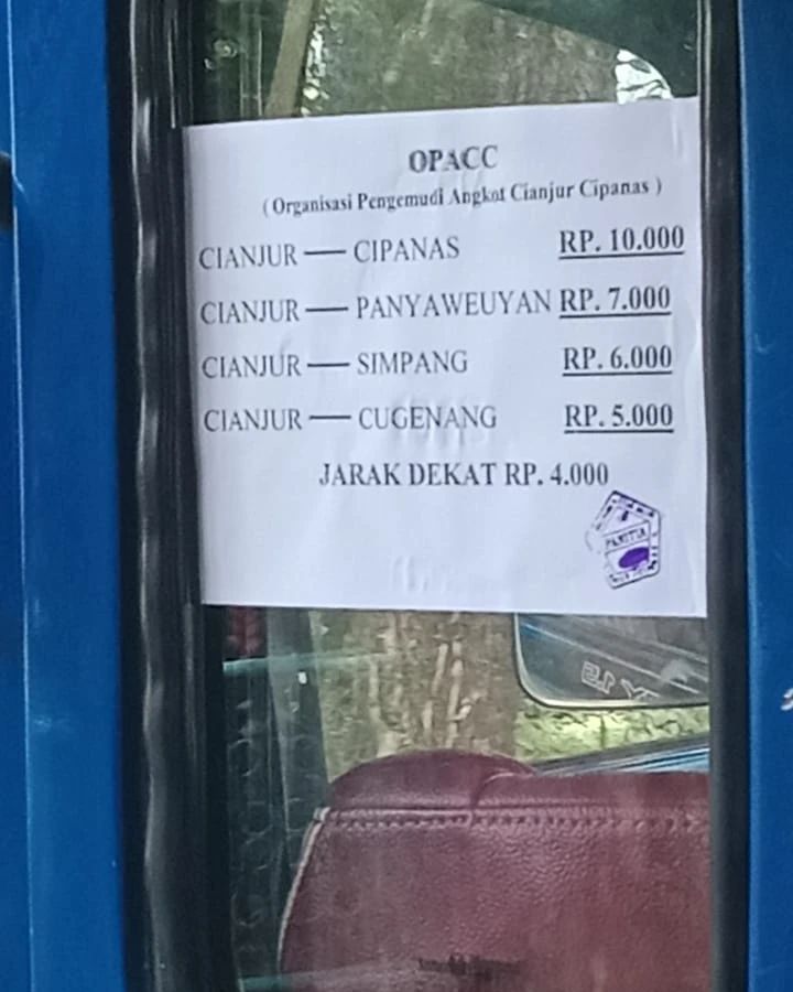 Dampak Kenaikan BBM, Tarif Angkot Cianjur Ikut Naik