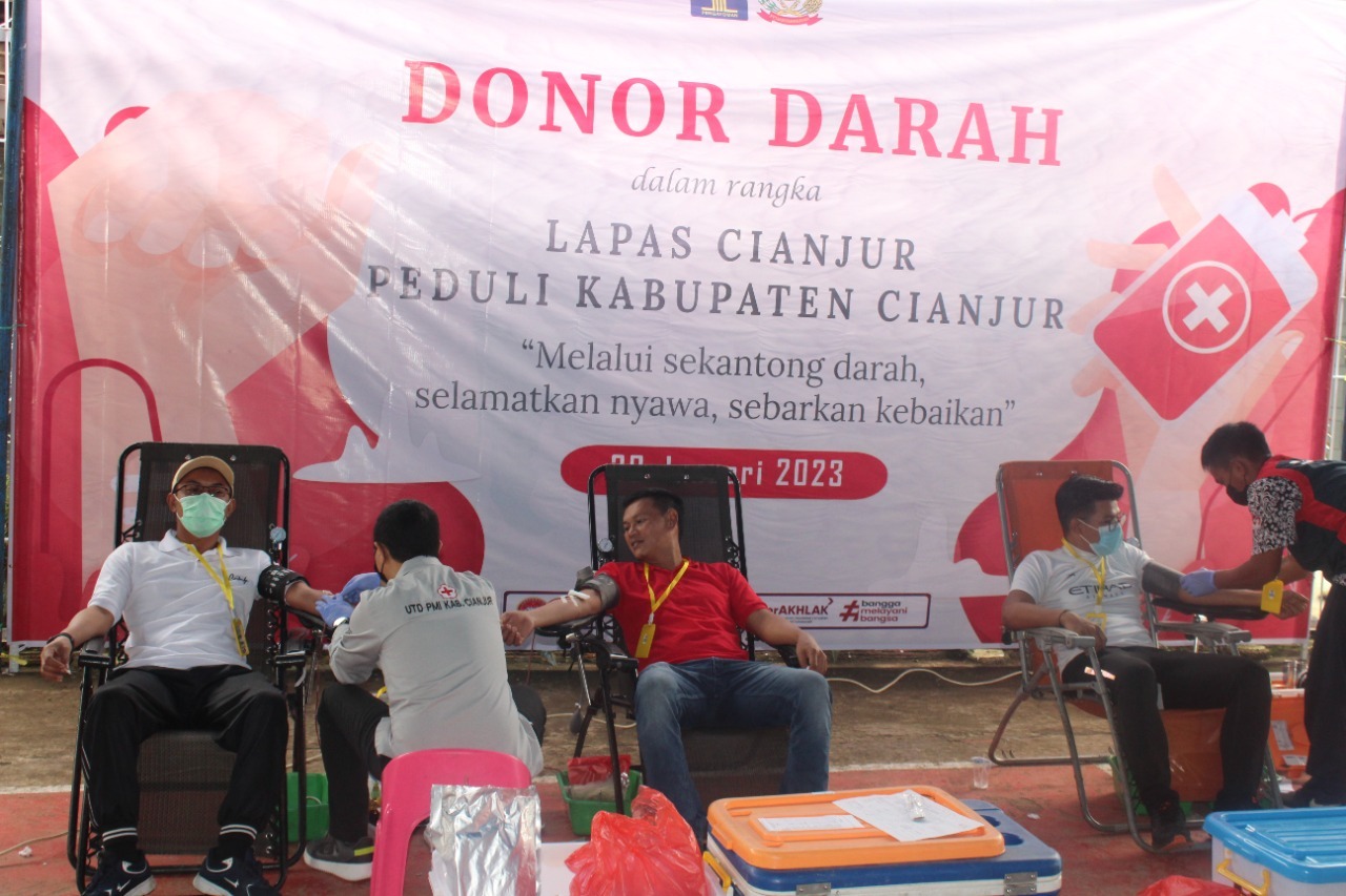 Bentuk Terima Kasih Pada Warga, Lapas Cianjur Gelar Donor Darah