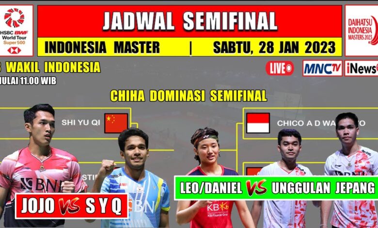 Jadwal Semifinal Indonesia Masters 2023, Dukung Pebulutangkis Tanah Air!