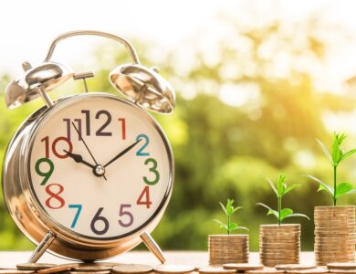clock, money, growth