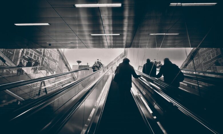 escalators, terminal, subway