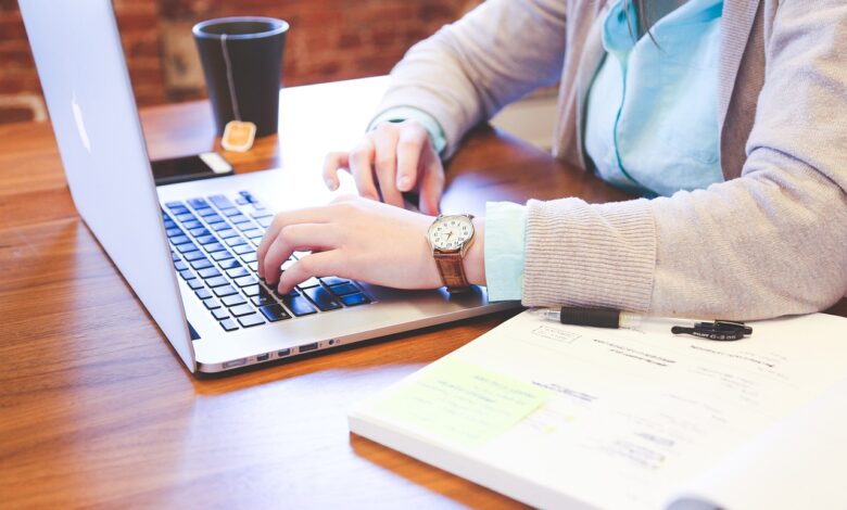 student, typing, keyboard