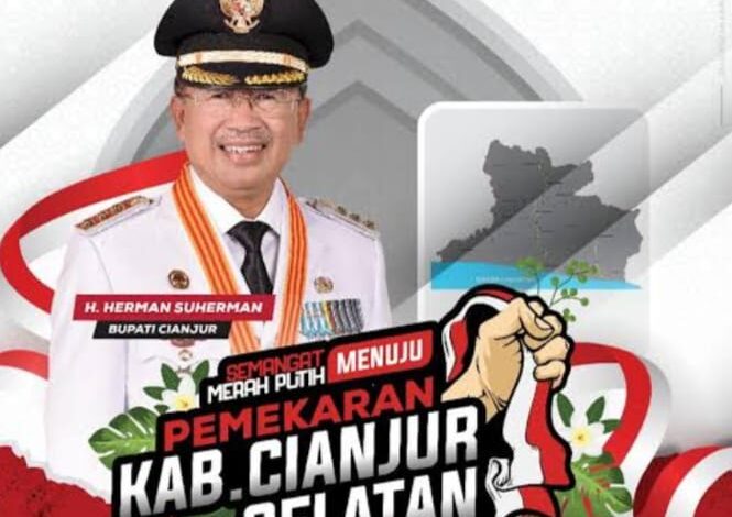 Bupati Cianjur H Herman Suherman, berkemah di titik nol KM CDOB Cianjur Selatan (Cisel)