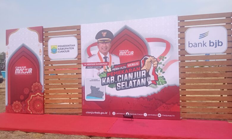 Persiapan digelarnya pencanangan titik nol KM Calon Daerah Otonomi Baru (CODB) Cianjur Selatan terus digeber.