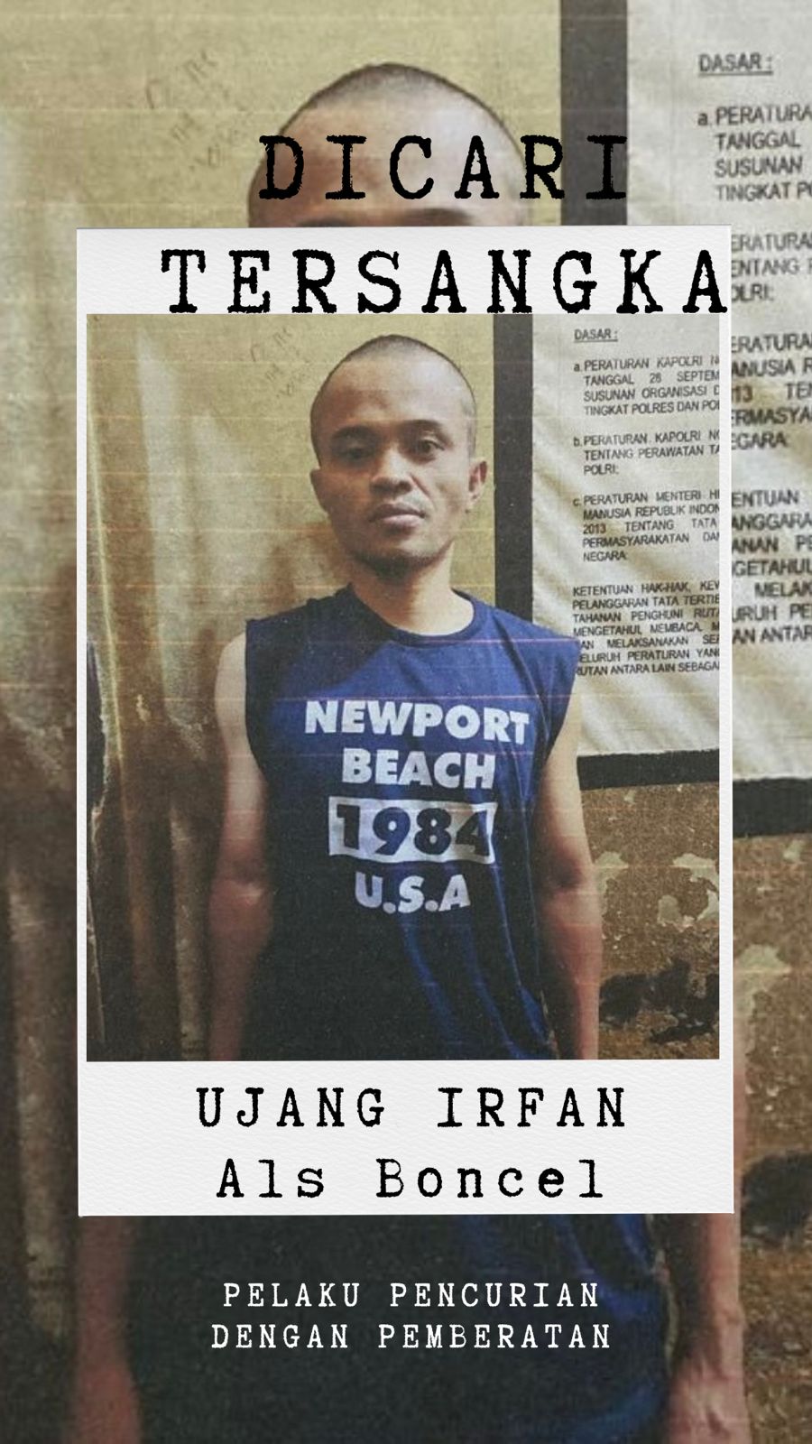 Ini Wajah dan Identitas Tahanan yang Kabur dari PN Cianjur