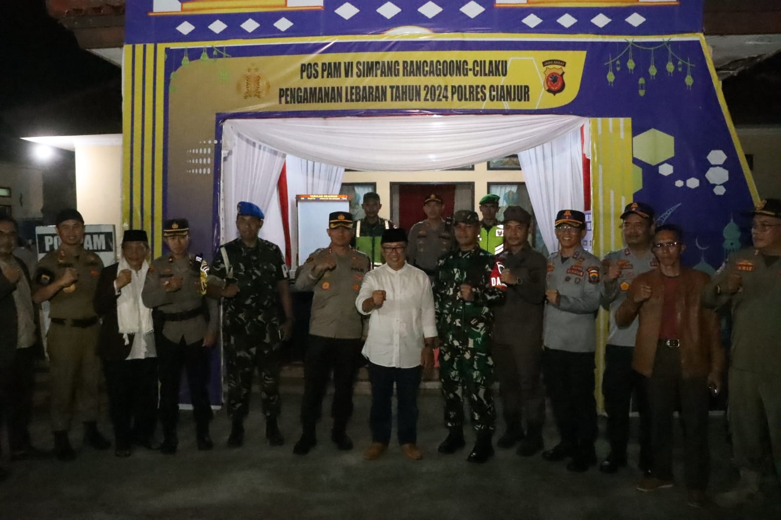 Polres dan Forkopimda Cianjur Monitor Pengamanan Malam Takbiran Idul Fitri 1445 H