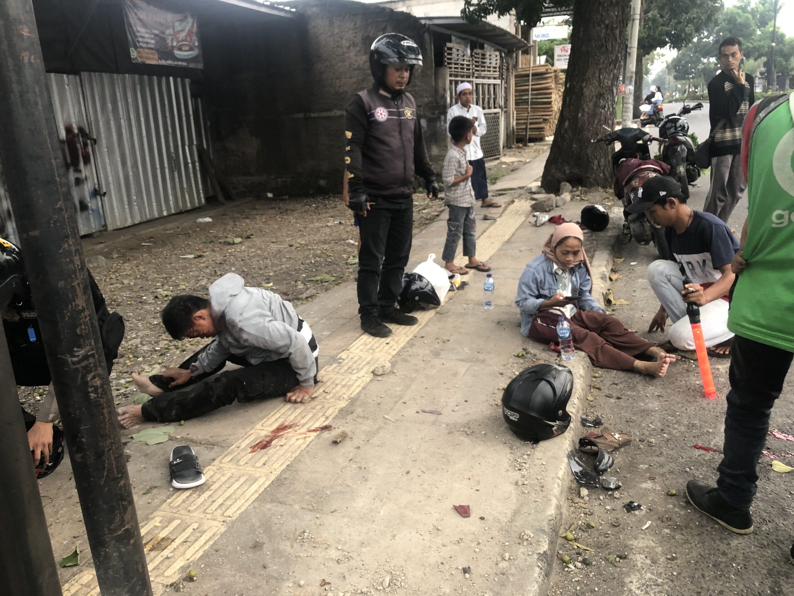 Kecelakaan, Motor Mio di Cianjur Tabrak Tiang Listrik, Diduga Pengendara Mengantuk