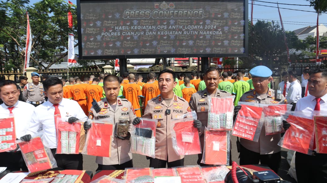 Sat Narkoba Polres Cianjur Ungkap 10 Kasus Narkoba Mulai Dari Sabu, Ganja, dan OKT