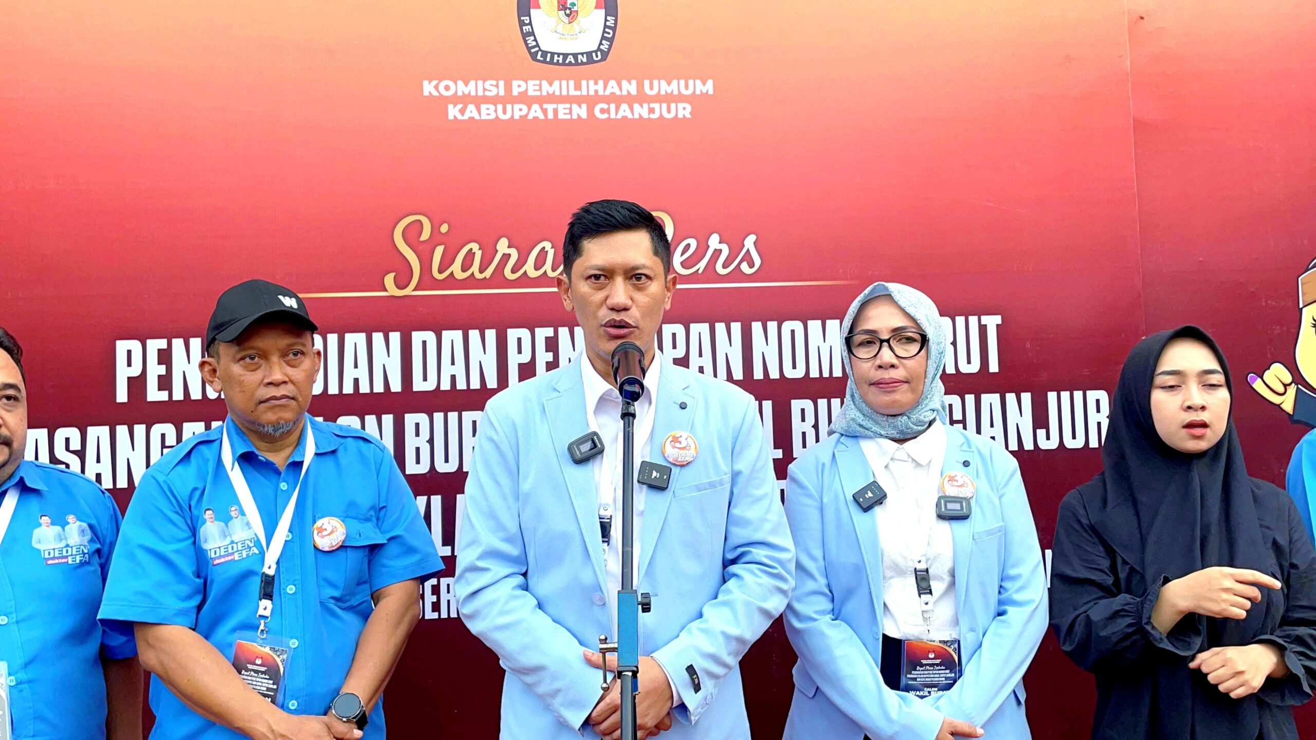 Pasangan Denas dan Efa Resmi Dapatkan Nomor Urut 03, Siap Menangkan Pilkada Cianjur