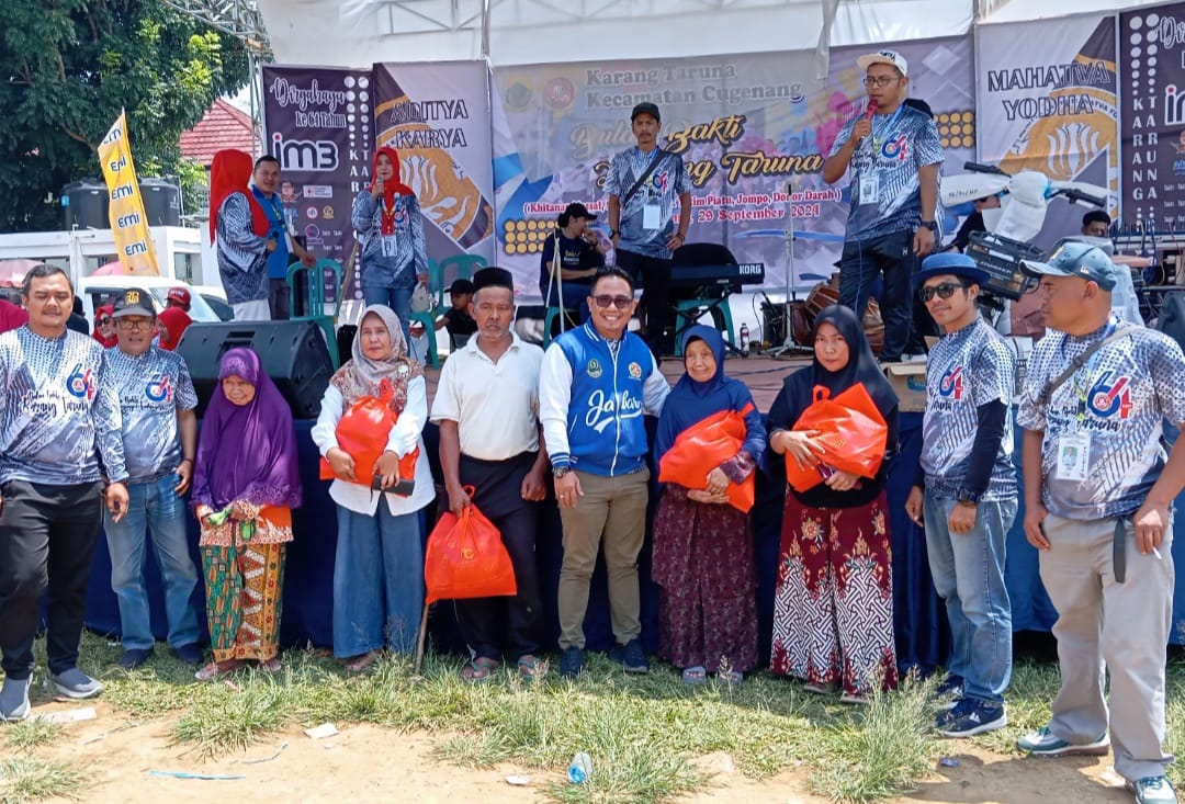 Semarak Bulan Bakti, Ribuan Warga Ramaikan Jalan Santai HUT Karang Taruna ke-64 di Cugenang