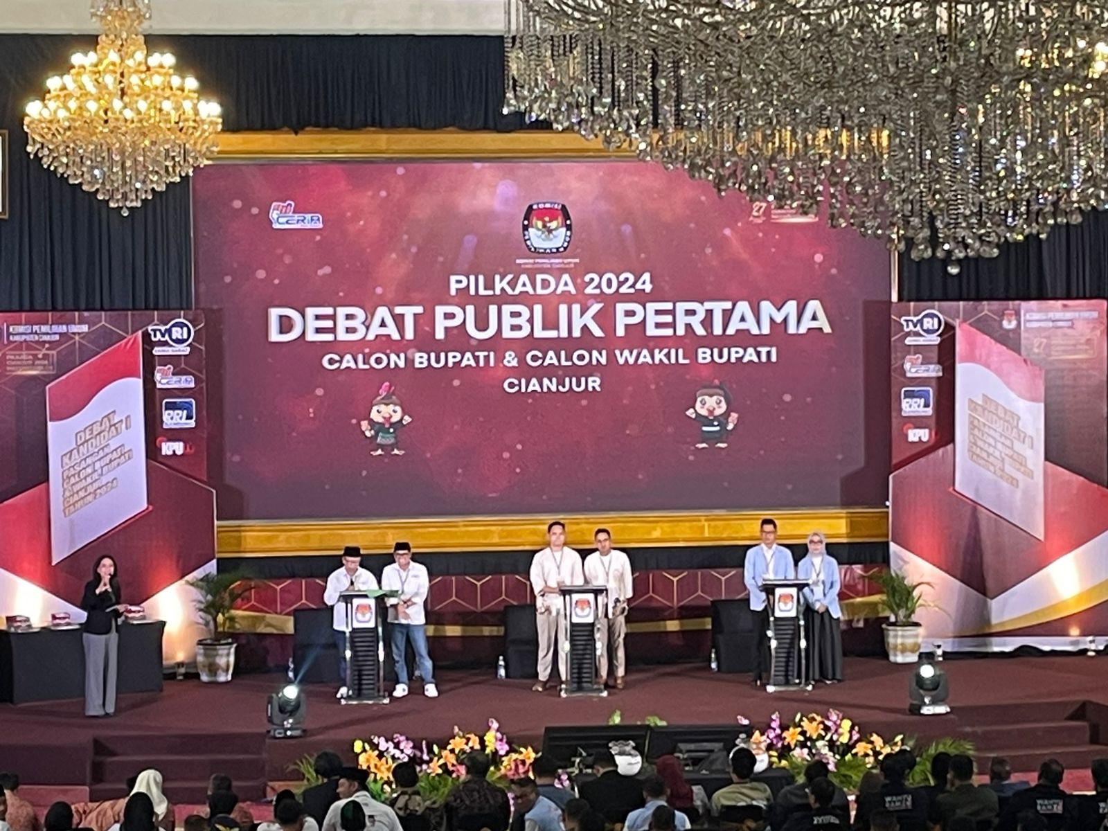 Debat Publik Perdana KPU Cianjur, Paslon Paparkan Visi Misi untuk Pilkada 2024