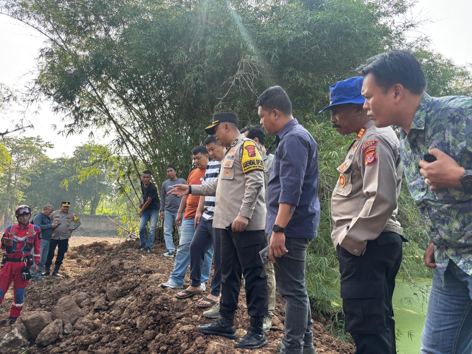 Polres Cianjur Pantau Situasi Lepasnya Buaya dari Penangkaran