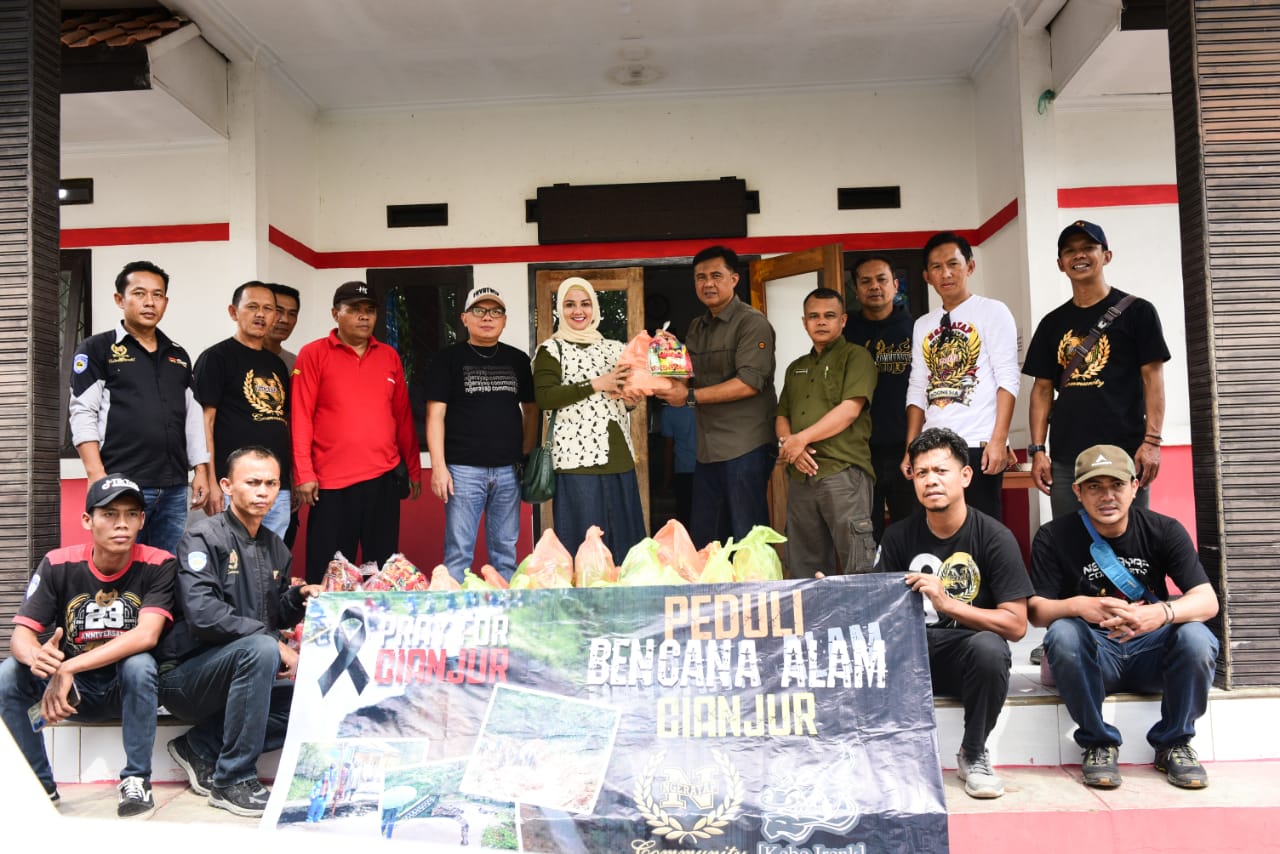 Peduli Sesama, Ngerayap Community Indonesia (NCI) Salurkan Bantuan ke Warga Terdampak Bencana di Cianjur Selatan