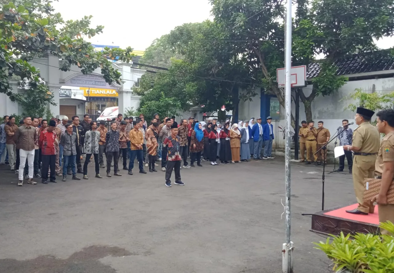 Momen Langka, Para Wartawan di Cianjur Peringati Hari Pers Nasional ke-79 dengan Upacara Bendera