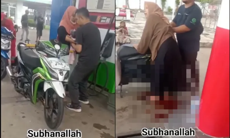 Seorang ibu melahirkan di pom bensin Kecamatan Sindangbarang, Cianjur,