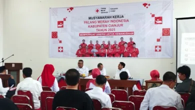 Musyawarah kerja tahunan PMI Cianjur yang digelar di Aula Pendopo Tumaritis, Kelurahan Sawah Gede, Cianjur