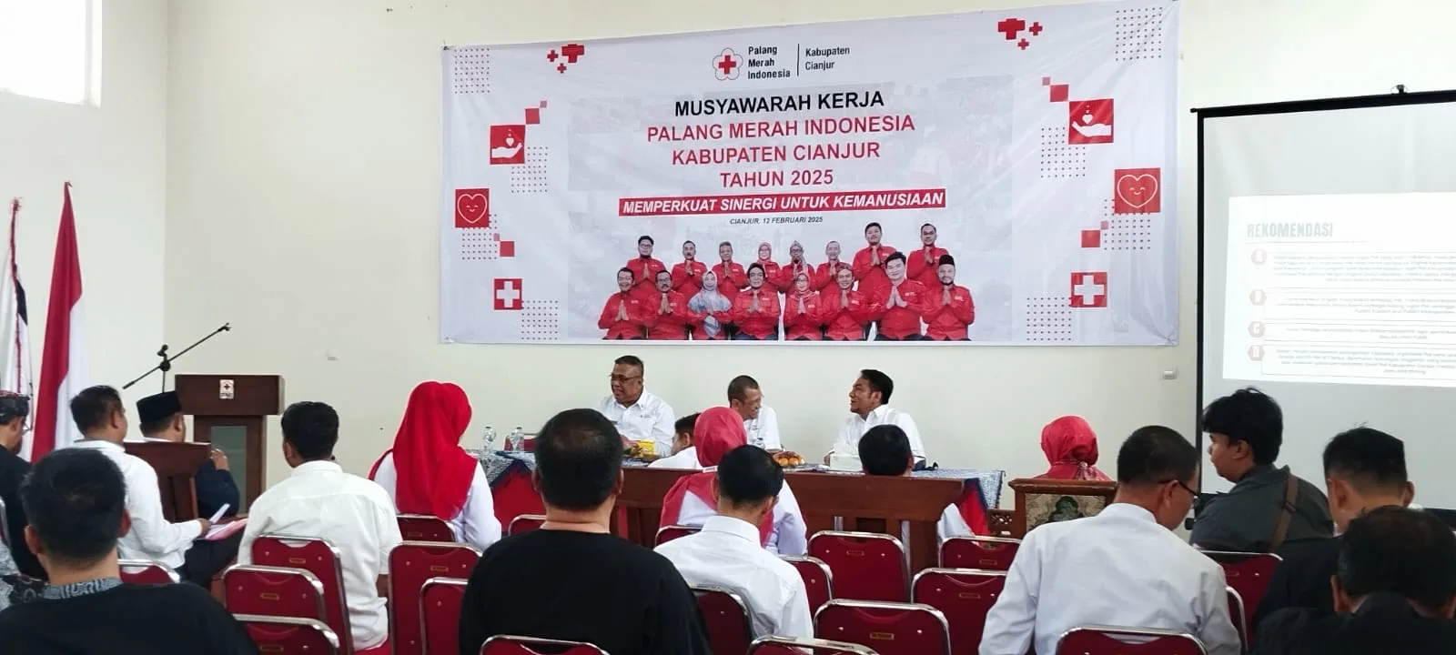 Musyawarah kerja tahunan PMI Cianjur yang digelar di Aula Pendopo Tumaritis, Kelurahan Sawah Gede, Cianjur