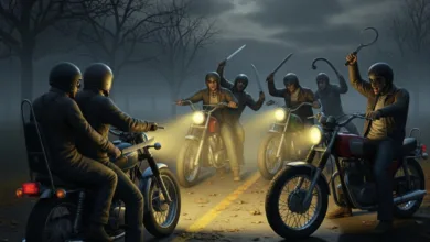 Dua pengendara motor dipepet dan dihadang empat orang tak dikenal bersenjata tajam di jalan sepi Agrabinta, Cianjur.