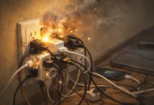 CEGAH KEBAKARAN — Penggunaan sambungan kabel yang bertumpuk (paralel) berpotensi besar memicu percikan api dan korsleting. PLN UP3 Cianjur mengajak warga aktif memeriksa instalasi rumah dan menggunakan listrik secara aman sesuai standar.