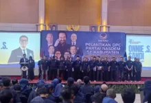Pelantikan pengurus DPC Partai NasDem se-Kabupaten Cianjur di Hotel Le Eminence, Jumat (30/1/2025). Wakil Bupati Cianjur Abi Ramzi menegaskan fokus bersinergi dengan Bupati demi pembangunan dan pelayanan masyarakat. (Foto: Fauzi/Cianjurupdate)