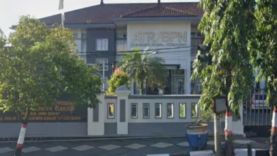 Kantor ATR/BPN Kabupaten Cianjur yang menargetkan 22 ribu bidang tanah melalui Program Pendaftaran Tanah Sistematis Lengkap (PTSL) tahun 2026, difokuskan di 14 desa Kecamatan Cibinong. Foto: Istimewa